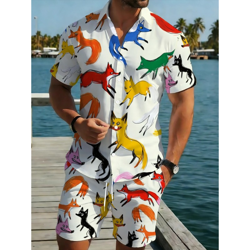 Hiking - Conjunto Premium Masculino de Camisa Estampada