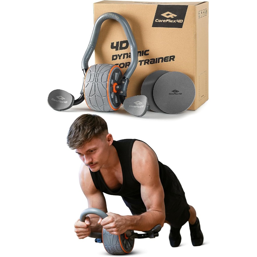 Ab Roller Wheel With Elbow Support - Roda de Exercícios Abdominais CoreFlex4D com