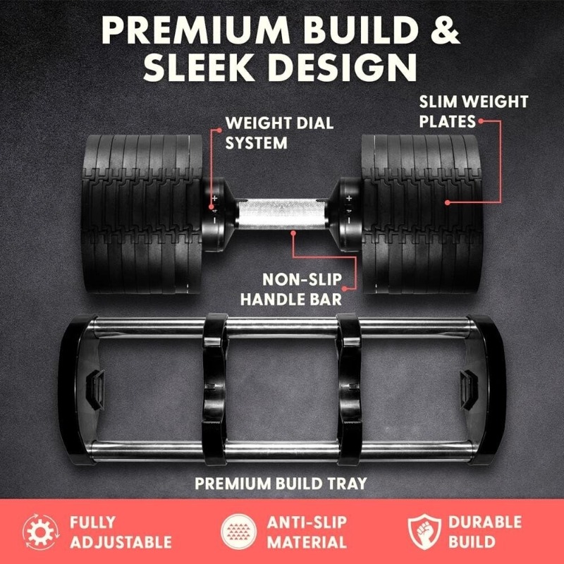 Equipamento de Fitness Grande, - Adjustable Dumbbell Pair 40Kg avaliação e preço
