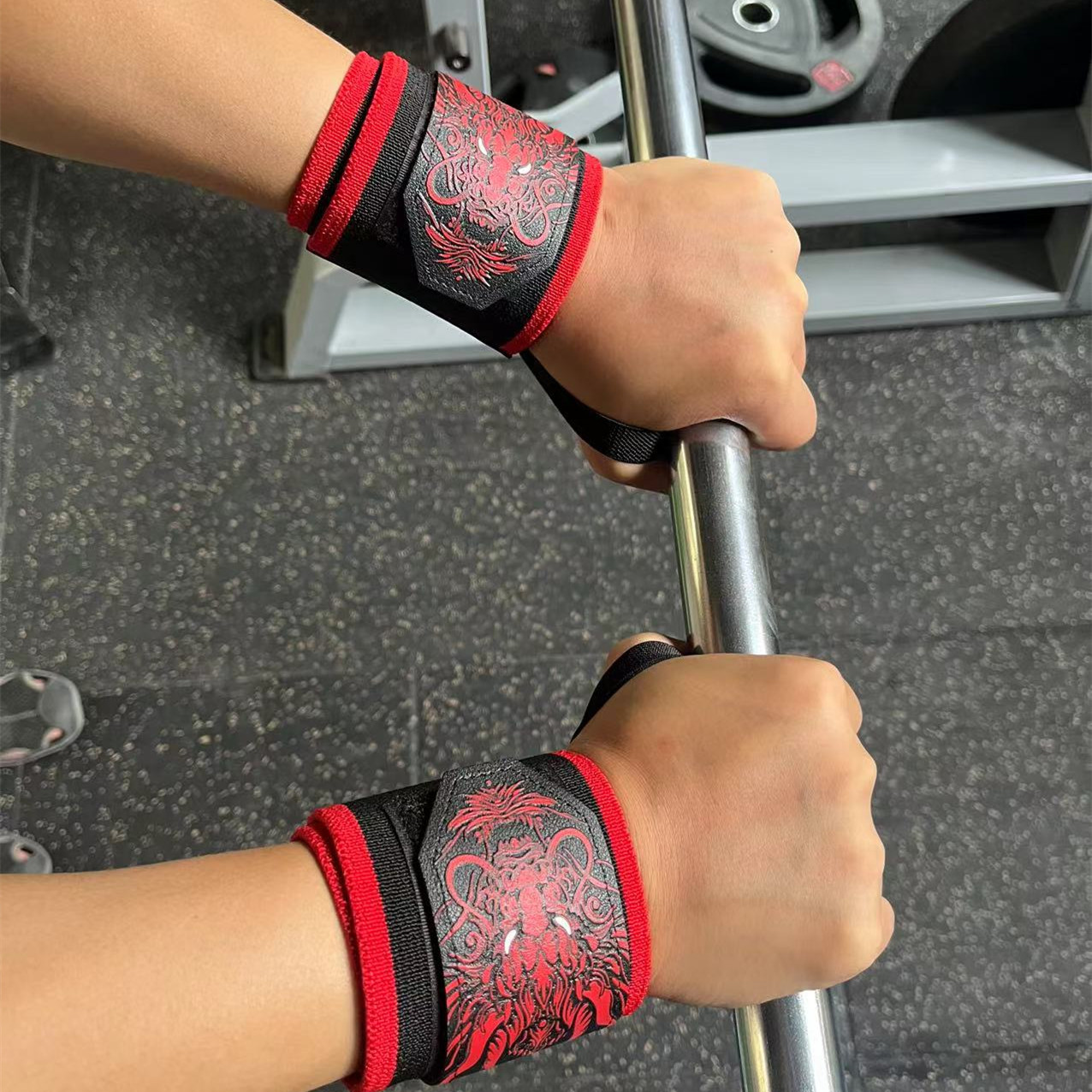 1 par dragão chinês tiras de p - Wrist Wraps Weightlifting Support avaliação e preço