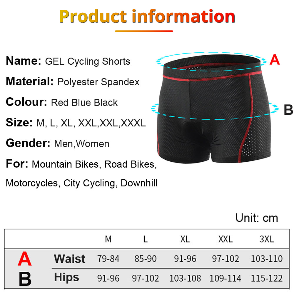 NEWBOLER Ciclismo Shorts Malha - Padded Cycling Shorts 5D Gel avaliação e preço