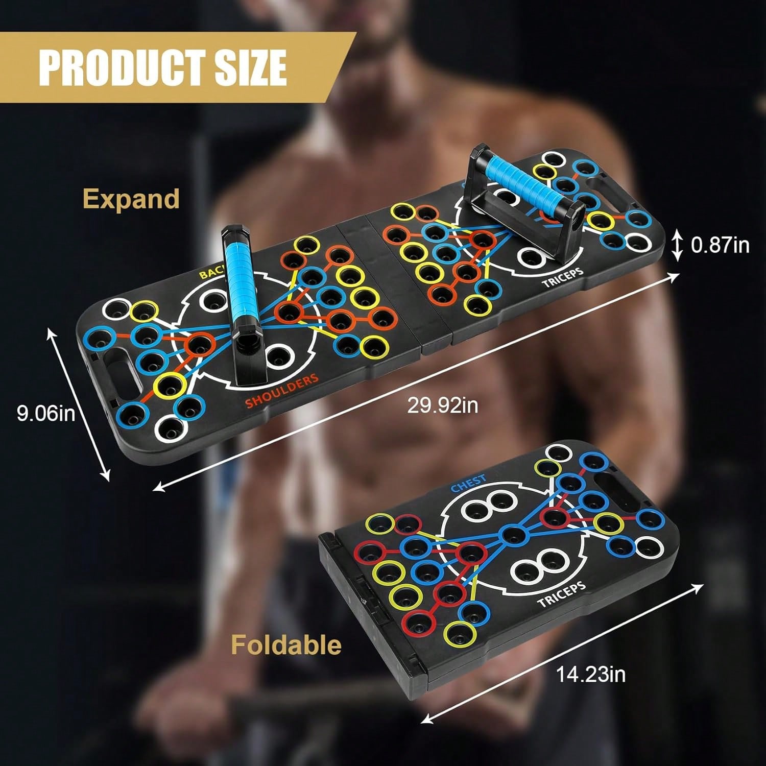 Conjunto de prancha dobrável m - Push Up Board Foldable Multi Function avaliação e preço